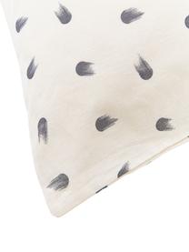 Funda de almohada de algodón a lunares Amma, Beige, An 45 x L 110 cm