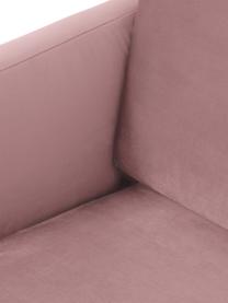 Samt-Sessel Fluente in Rosa mit Metall-Füßen, Bezug: Samt (Hochwertiger Polyes, Gestell: Massives Kiefernholz, FSC, Füße: Metall, pulverbeschichtet, Samt Rosa, B 74 x T 85 cm