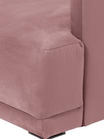 Poltrona in velluto con gambe in metallo Fluente, Rivestimento: velluto (copertura in pol, Struttura: legno di pino massiccio, , Gambe: metallo verniciato a polv, Velluto rosa, Larg. 74 x Prof. 85 cm