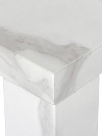 Esstisch Carl in Marmoroptik, 180 x 90 cm, Mitteldichte Holzfaserplatte (MDF), mit lackbeschichtetem Papier in Marmoroptik überzogen, Weiß, marmoriert, B 180 x T 90 cm