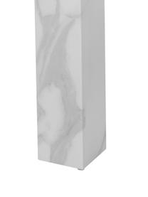 Eettafel Carl met marmerlook, 180 x 90 cm, MDF bedekt met gelakt papier in marmerlook, Wit gemarmerd, glanzend, B 180 x D 90 cm