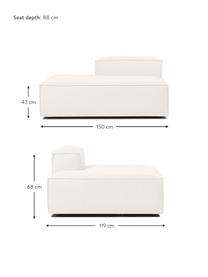 Diván modular Lennon, Tapizado: 100% poliéster Alta resis, Estructura: madera de pino maciza, ma, Patas: plástico, Tejido beige, An 150 x Al 68 cm, respaldo derecho