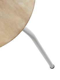 Stołek Ren, Nogi: metal lakierowany, Drewno mangowe, biały, Ø 40 x W 45 cm