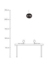 Lampada a sospensione a LED con disco diffusore Planet, Paralume: tecnopolimero termoplasti, Baldacchino: alluminio pressofuso, lac, Grigio scuro, Ø 31 x Alt. 27 cm