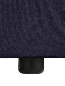 Modulares Sofa Lennon (4-Sitzer) mit Hocker in Blau, Bezug: 100% Polyester Der strapa, Gestell: Massives Kiefernholz, FSC, Füße: Kunststoff Die Füße befin, Webstoff Blau, B 327 x T 207 cm