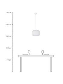 Pendelleuchte Milford aus Opalglas, Lampenschirm: Opalglas, mundgeblasen, Baldachin: Metall, beschichtet, Weiß, Ø 30 x H 24 cm