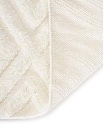Tapis de couloir blanc crème en coton tissé main Ziggy, 100 % coton, Blanc crème, larg. 80 x long. 250 cm