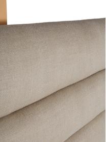 Cabecero tapizado Amsterdam, Funda: 100% lino, Estructura: madera contrachapada, Asas: cuero sintético, Tejido beige, An 160 x Al 60 cm