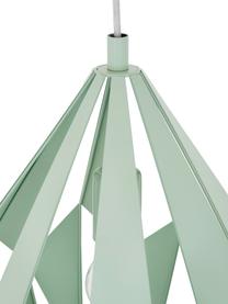 Scandi hanglamp Carlton, Lampenkap: gelakt staal, Baldakijn: gelakt staal, Lichtgroen, Ø 31 x H 40 cm