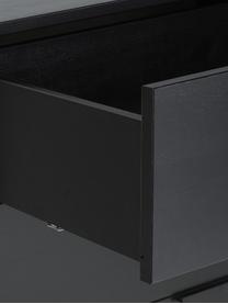 Cassettiera in legno di pino nero Adam, Legno di pino, nero verniciato, Larg. 94 x Alt. 93 cm