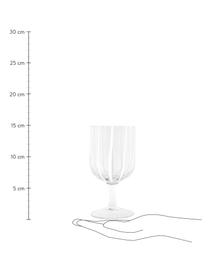 Mondgeblazen rode wijnglazen Mizu, 2 stuks, Glas, Transparant, wit, Ø 8 x H 15 cm, 350 ml