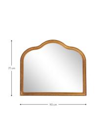 Barock-Wandspiegel Muriel, Rahmen: Massivholz, FSC-zertifizi, Spiegelfläche: Spiegelglas, Rückseite: Metall, Mitteldichte Holz, Goldfarben, B 90 x H 77 cm