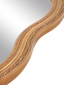 Specchio barocco da parete con cornice in legno dorato Muriel, Cornice: Legno massiccio certifica, Superficie: vetro a specchio, Retro: metallo, pannello di fibr, Dorato, Larg. 90 x Alt. 77 cm