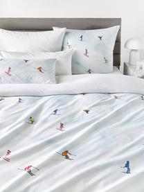 Dizajnová posteľná bielizeň z bavlneného perkálu od Kery Till Ski, Svetlomodrá, 135 x 200 cm + 1 vankúš 80 x 80