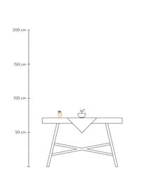 Lampada solare da tavolo Nanay 3 pz, Paralume: vetro, Coperchio: materiale sintetico, Manico: metallo, Trasparente, argentato, Ø 8 x Alt. 13 cm