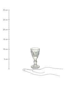 Borrelglaasjes Shades met structuurpatroon, set van 6, Glas, Geeltinten, Ø 5 x H 11 cm