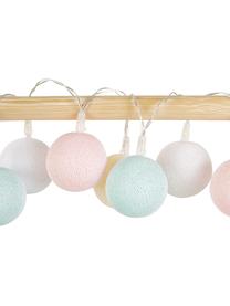 Girlanda świetlna LED Colorain, dł. 378 cm i 20 lampionów, Biały, kremowy, pudrowy różowy, jasny niebieski, D 378 cm