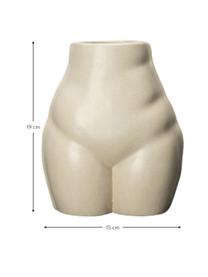 Vaso di design in porcellana Nature, Porcellana, Beige, Larg. 15 x Alt. 19 cm