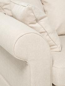 Overdekte bank Nobis in crèmekleur, Bekleding: polyester, Geweven stof crèmekleurig, B 264 x D 111 cm