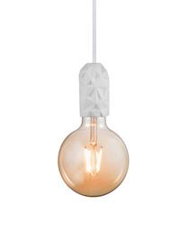 Kleine hanglamp Hang van porselein, Fitting: porselein, Wit, Ø 5 x H 9 cm