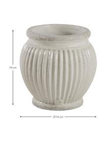 Kleiner Handgefertigter Keramik-Übertopf Catinia in Grau, Keramik, Beige, Ø 14 x H 14 cm