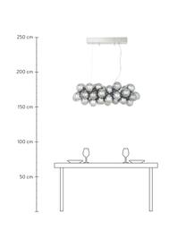 Lampa wisząca ze szkła Gross Bar, Odcienie chromu, S 80 x W 36 cm