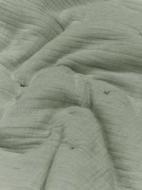 Colcha acolchada de algodón Lune, Tapizado: 100% algodón, Verde, An 230 x L 250 cm (para camas de 180 x 200 cm)