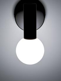 Nastavitelné nástěnné svítidlo se skleněným stínidlem Wilson, Bílá, černá, H 22 cm, V 22 cm