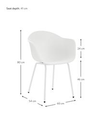 Chaise de jardin Claire, Blanc, larg. 60 x prof. 54 cm