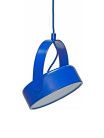 Lampada a sospensione piccola a LED dimmerabile Stage, Lampada: metallo rivestito, Blu, Larg. 22 x Alt. 27 cm