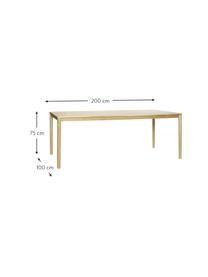 Esstisch Ground aus Eichenholz, 200 x 100 cm, Eichenholz, FSC-zertifiziert, Eichenholz, B 200 x T 100 cm