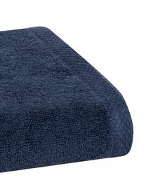 Eenkleurige handdoekenset Comfort, 3-delig, Donkerblauw, Set met verschillende formaten