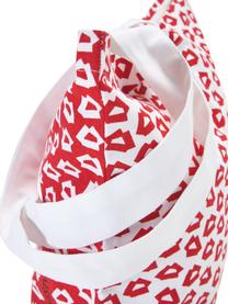 Sac fourre-tout design Alexis, 100 % coton bio, certifié GOTS, Rouge, blanc, larg. 42 x long. 44 cm