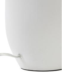 Lámpara de mesa grande de cerámica Colett, Pantalla: mezcla de lino, Cable: plástico, Beige, blanco, Ø 35 x Al 53 cm