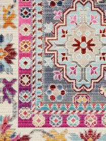 Teppich Vintage Kashan mit buntem Vintagemuster, Flor: 100% Polypropylen, Blau- und Pinktöne, B 120 x L 180 cm (Größe S)