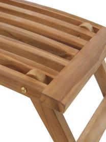 Leżak z drewna tekowego Arrecife, Drewno tekowe, kremowobiały, S 150 x W 80 cm