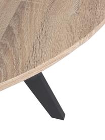 Mesa de comedor redonda Henry, Tablero: fibra de densidad media (, Patas: metal con pintura en polv, Roble, Ø 134 x Al 76 cm