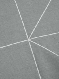 Baumwoll-Wendekopfkissenbezüge Marla mit grafischem Muster, 2 Stück, Webart: Renforcé Fadendichte 144 , Grau, Weiss, B 40 x L 80 cm