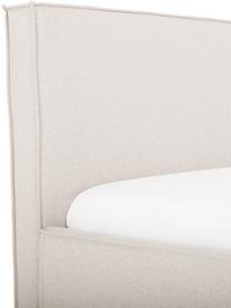 Letto imbottito in tessuto beige Dream, Rivestimento: poliestere (tessuto strut, Tessuto beige, 180 x 200 cm