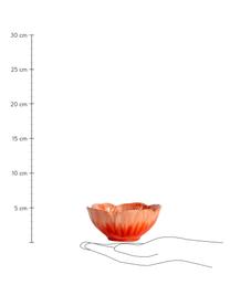 Ciotole per snack fatte a mano con motivo strutturato Poppy 2 pz, Gres, Rosso, Ø 11 x Alt. 5 cm