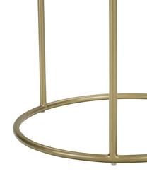 Table d'appoint ronde en marbre Ella, Noir, marbré, couleur dorée, Ø 40 x haut. 50 cm