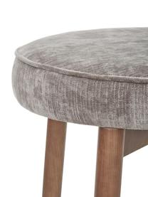 Krzesło tapicerowane Serena, Tapicerka: szenil (92% poliester, 6%, Nogi: lite drewno jesionowe, la, Szara tkanina, S 56 x G 64 cm