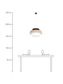 Lámpara de techo Preto, estilo moderno, Pantalla: tela, Anclaje: metal recubierto, Cable: plástico, Negro, beige, blanco, Ø 55 x Al 30 cm