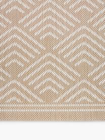 Passatoia da interno-esterno con motivo grafico Milano, Beige, bianco, Larg. 80 x Lung. 200 cm