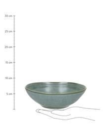 Suppenteller Neboa mit effektvoller Glasur, 4 Stück, Steingut, Grau, Blau, Ø 20 x H 7 cm