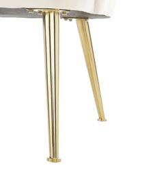 Samt-Cocktailsessel Helle, Bezug: Samt (Polyester) Der hoch, Beine: Metall, pulverbeschichtet, Samt Cremeweiß, B 65 x T 65 cm