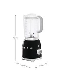 Standmixer 50's Style, Gehäuse: Aluminiumdruckguss, lacki, Schwarz, glänzend, B 20 x H 40 cm