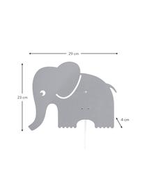 Wandleuchte Elephant in Elefanten-Form, Grau, B 29 x H 23 cm