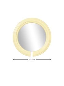 Lustro ścienne Mael, Żółty, Średnica: 75 cm