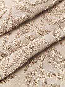 Set de toallas de algodón Leaf, 3 uds., Beige, Set de diferentes tamaños